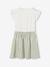 Robe fille effet 2 en 1 écru+indigo+rayé rose+rayé vert+rose pâle 20 - vertbaudet enfant 