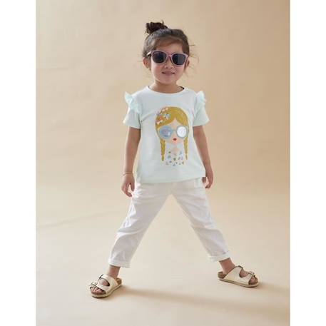 T-shirt imprimé petite fille à manches courtes BLEU 1 - vertbaudet enfant 
