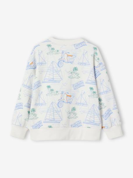 Sweat motif riviera garçon blanc imprimé 3 - vertbaudet enfant 