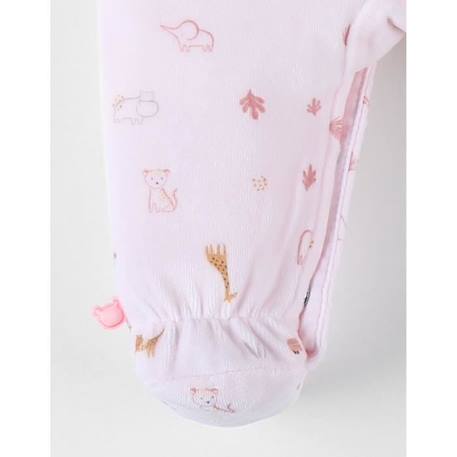 Pyjama 1 pièce en velours  imprimé animalier ROSE 3 - vertbaudet enfant 
