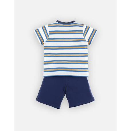 Pyjama 2 pièces rayé en jersey BLEU 3 - vertbaudet enfant 