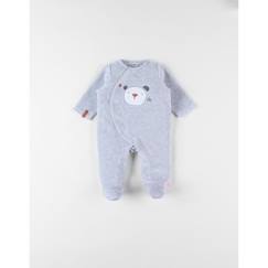 Bébé-Pyjama, surpyjama-Pyjama 1 pièce broderie ours en velours