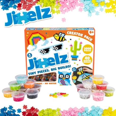 Coffret créatif Jixelz - TOMY - 3000 pièces - 20 couleurs intenses - 40 créations possibles BLANC 1 - vertbaudet enfant 