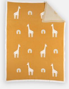 Linge de maison et décoration-Linge de lit bébé-Couverture, édredon-Couverture tricot - NOUKIE'S - Tiga, Stegi & Ops - Jaune - 75 x 100 cm - Coton bio