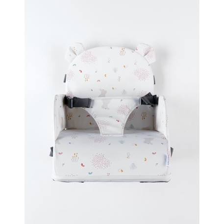 Réhausseur chaise déperlant imprimé - NOUKIE'S - Lina & Joy - Matière imperméable - Blanc - Bébé - Mixte BLANC 1 - vertbaudet enfant 