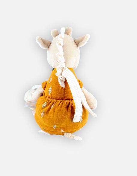 Peluche d'activités Tiga en Veloudoux® et mousseline de coton BIO BLANC 2 - vertbaudet enfant 