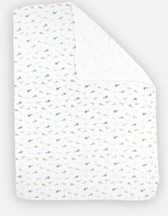 Couverture en coton BIO 75x100 cm - NOUKIE'S - Mix & Match - Douce et moelleuse - Girafe - Bleu  - vertbaudet enfant