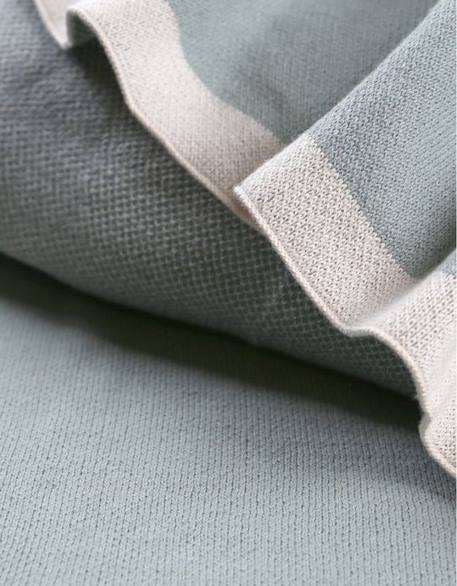Couverture tricot - NOUKIE'S - Tiga, Stegi & Ops - 75 x 100 cm - Vert - Coton bio - Bébé VERT 4 - vertbaudet enfant 