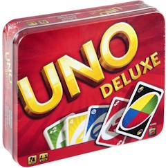 -Mattel Games - Uno Deluxe - Jeu de Cartes Famille  - 2 à 10 joueurs - Dès 7 ans