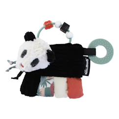 -Jouet d'éveil - LES DEGLINGOS - Hochet d'activités Rototos le Panda - Blanc - Mixte - 0 mois - Coton, Polyester