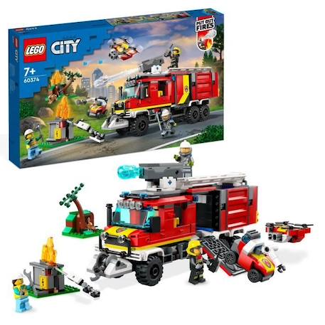 LEGO® City 60374 Le Camion d’Intervention des Pompiers, Jouet avec Drones Modernes, et Figurines BLANC 1 - vertbaudet enfant 