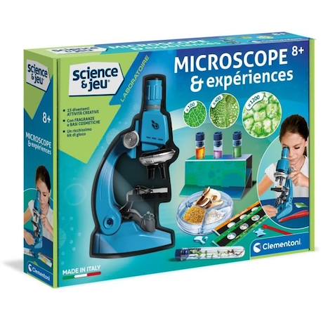 Clementoni - Sciences et Jeu - Super Microscope Professionnel - 8 ans et + BLEU 1 - vertbaudet enfant 