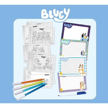 Ecole de dessin - Bluey drawing school - Kit complet pour apprendre à dessiner - LISCIANI BLANC 2 - vertbaudet enfant 