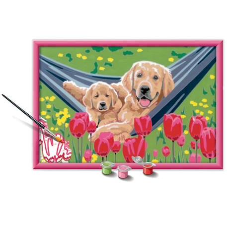 Numéro d’Art grand format - Labrador et tulipes -4005556235988 - Ravensburger ROSE 2 - vertbaudet enfant 