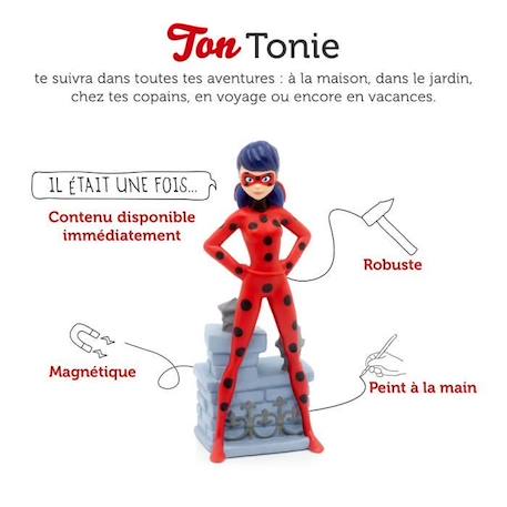 tonies® - Figurine Tonie - Miraculous - Ladybug - Figurine Audio pour Toniebox ROUGE 2 - vertbaudet enfant 
