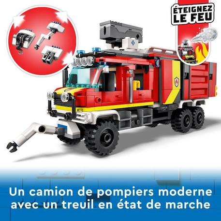 LEGO® City 60374 Le Camion d’Intervention des Pompiers, Jouet avec Drones Modernes, et Figurines BLANC 5 - vertbaudet enfant 