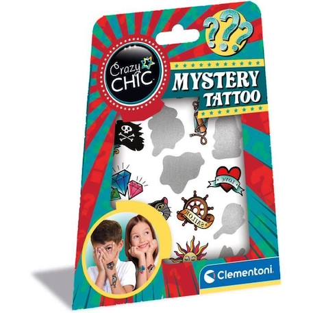 Coffret de 17 tatouages temporaires mystères Crazy Chic de Clementoni BLANC 1 - vertbaudet enfant 