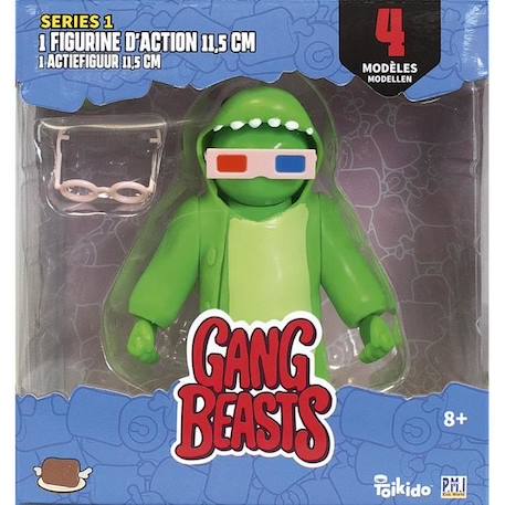 Gang Beasts® - 1 Figurine Articulée de 11,5 cm - Lot #3 - Figurines de Collection - Jeux Vidéos - Lansay VERT 1 - vertbaudet enfant 