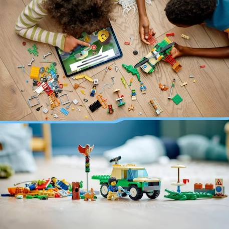 LEGO® City 60353 Missions de Sauvetage des Animaux Sauvages, Jouet de Construction Interactif VERT 4 - vertbaudet enfant 