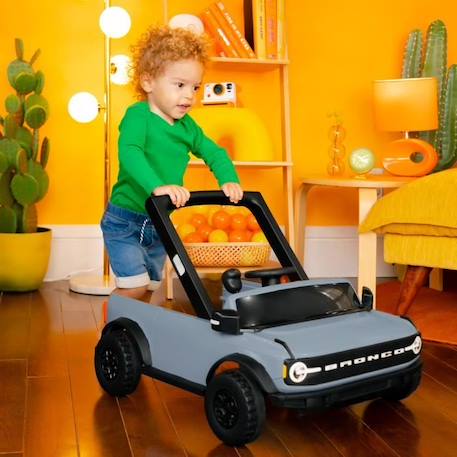 BRIGHT STARTS Trotteur et centre d'activités Ford Bronco 4-en-1, jouet de volant interactif et amovible, gris, à partir de 6 mois GRIS 3 - vertbaudet enfant 