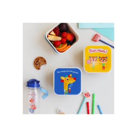 Draeger la carterie - Boîte à goûter PETIT POUSSIN - Multicolore BLEU 4 - vertbaudet enfant 