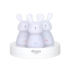 Linge de maison et décoration-Décoration-Veilleuse enfant rechargeable par 3 Olala®, chemin lumineux – Veilleuse lapin pour l'endormissement