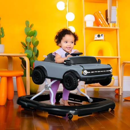 BRIGHT STARTS Trotteur et centre d'activités Ford Bronco 4-en-1, jouet de volant interactif et amovible, gris, à partir de 6 mois GRIS 2 - vertbaudet enfant 