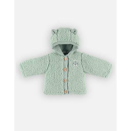 Veste à capuche en sherpa ROSE+VERT 7 - vertbaudet enfant 