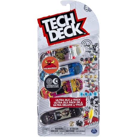 Pack 4 Finger Skates Tech Deck - Planches à roulettes à customiser 96 mm - Modèle aléatoire BLEU 6 - vertbaudet enfant 