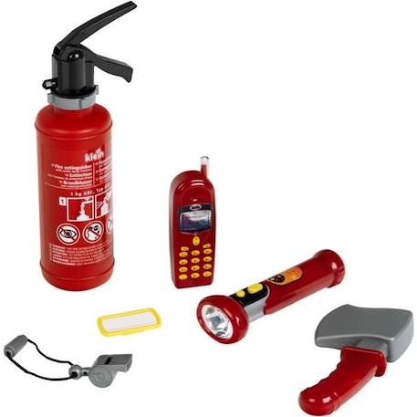 Mallette de pompier transparente avec 6 accessoires dont 1 lampe torche avec fonction lumineuse - KLEIN - 8984 ROUGE 6 - vertbaudet enfant 