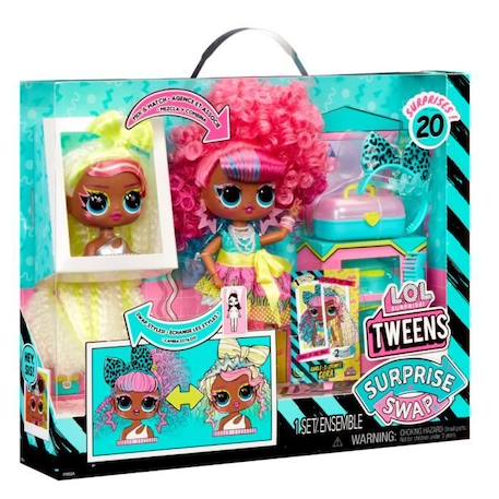 L.O.L. Surprise Tweens Surprise Swap Fashion Doll - Curls-2- Crimps Cora - 1 poupée Tweens 17cm, 1 mini tête à coiffer et des access BLANC 4 - vertbaudet enfant 