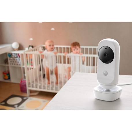 Ecoute bébé VM 34 VIDEO ECRAN 4,3' Zoom - Temperature - Talkie walkie - Berceuse - MOTOROLA BLANC 2 - vertbaudet enfant 
