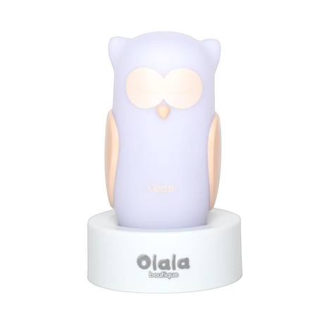Veilleuse Chouette Côme de Olala® - Veilleuse de nuit pour décoration chambre bébé [ Veilleuse enfant rechargeable ] BLANC 1 - vertbaudet enfant 