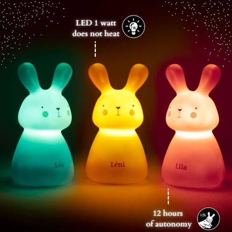 Veilleuse rechargeable Induction Olala®, 3 coloris – Lot de 3 lampe veilleuse pour créer un chemin lumineux BLANC 3 - vertbaudet enfant 