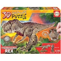 Jouet-Jeux éducatifs-Puzzle 3D T-Rex - EDUCA - Animaux - Mixte - 82 pièces
