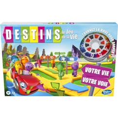 Jouet-Destins Le jeu de la vie - Jeu de plateau pour la famille - 2 à 4 joueurs - pour enfants - dès 8 ans - avec pions colorés