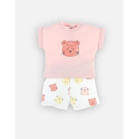 Set t-shirt + short en coton BIO ROSE 4 - vertbaudet enfant 
