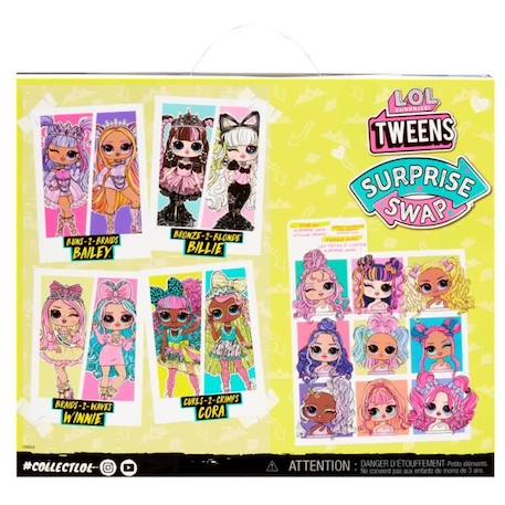 L.O.L. Surprise Tweens Surprise Swap Fashion Doll - Braids-2-Waves Winnie - 1 poupée Tweens 17cm, 1 mini tête à coiffer et des acces BLANC 5 - vertbaudet enfant 