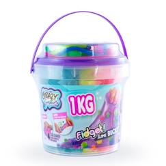 Jouet-Fidget Slime - Baril de 1kg - Canal Toys - Texture extensible et non collante - Inclus 14 fidget toys