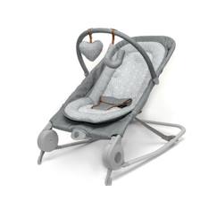 -SUMMER INFANT Transat 2en1, transat à bascule, pratique et portable, jouets et vibrations apaisantes, gris heather