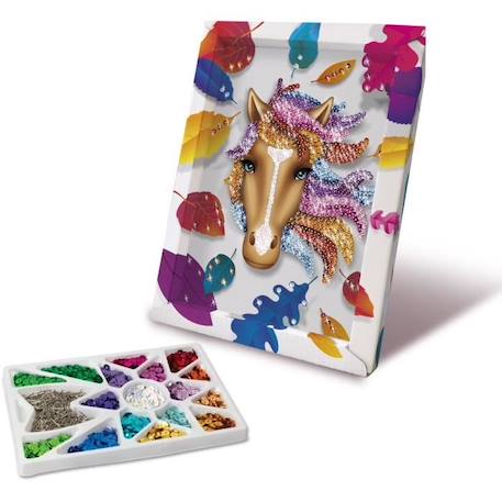 Kit loisir créatif - Cheval - Sequins - Pour enfant à partir de 7 ans BLANC 1 - vertbaudet enfant 