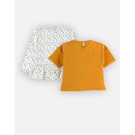 Set de 2 t-shirts en coton BIO BLANC 3 - vertbaudet enfant 