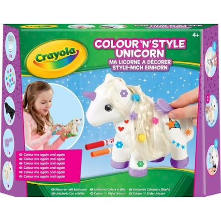 Crayola - Ma licorne à décorer - Fille - Multicolore - A partir de 4 ans BLANC 1 - vertbaudet enfant 