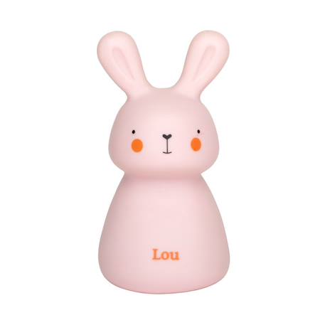 Veilleuse lapin « LOU » de Olala®, couleur Rose – Veilleuse fille pour combattre la peur du noir [ Veilleuse rechargeable par USB ] ROSE 1 - vertbaudet enfant 