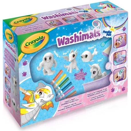 Crayola - Washimals Animaux fantastiques - Coffret de coloriage lavable pour enfants dès 3 ans BLEU 1 - vertbaudet enfant 