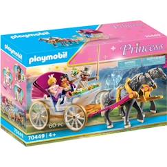 Jouet-Jeux d'imagination-Figurines, mini mondes, héros et animaux-PLAYMOBIL - 70449 - Calèche et couple royal - Princesses