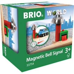 Jouet-Jeux d'imagination-Signal Cloche Magnétique - BRIO World - Ravensburger - Jaune - Mixte dès 3 ans
