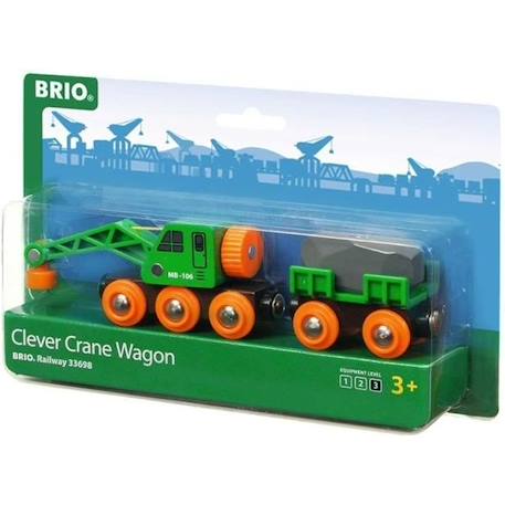 BRIO - Wagon Grue Ingénieux - Accessoire aimanté pour circuit de train en bois - Mixte dès 3 ans VERT 1 - vertbaudet enfant 