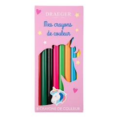 -Paris 8 crayons de couleur licorne - 3045671063081