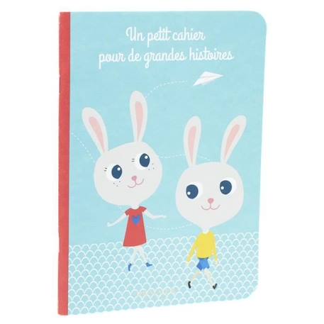 Cahier - Un Petit Cahier Pour De Grandes Histoires - Bleu - Format 14,8 x 21 (A5) - Grands carreaux - Seyès BLEU 1 - vertbaudet enfant 